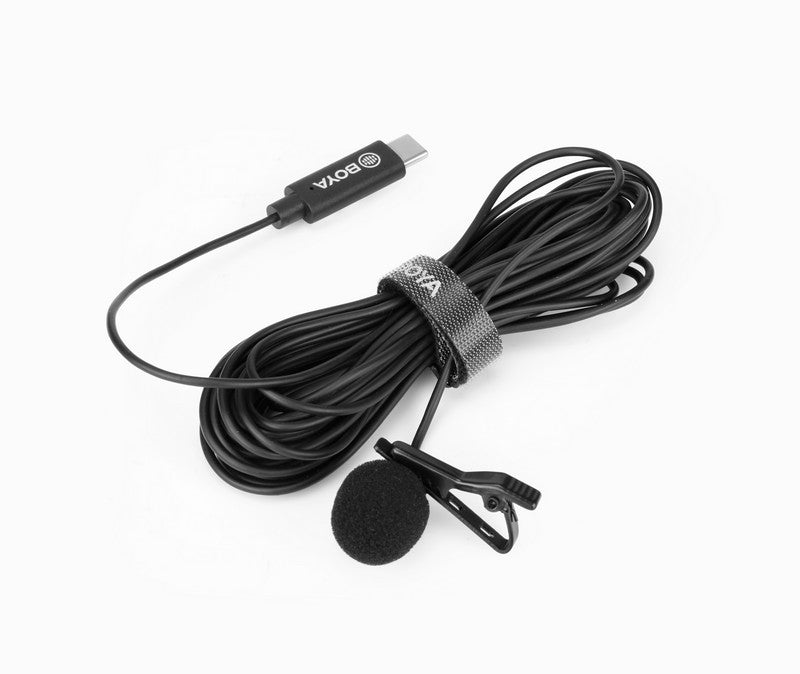Stream Source BOYA BY-M3 Digital Lavalier Microphone for Type-C devices 6m long cables connect with android phone devices with Type-C connection port windscreen