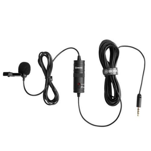 BOYA omni directional lavalier microphone BY-M1 for smartphone PC camera video use long cables