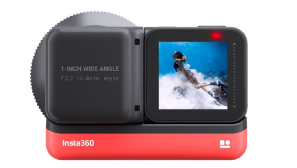 Insta360 ONE R Depth Tracking Action Camera - Shockproof, Waterproof, and Directional (1-inch sensor / dual-lens / 360 panoramic lens) - back