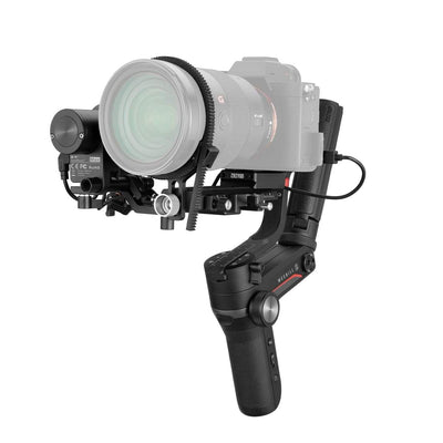 ZHIYUN Weebill-S Compact 3-Axis Handheld Gimbal Stabilizer for Mirrorless and DSLR Cameras & Lens Combos features overview without tripod side